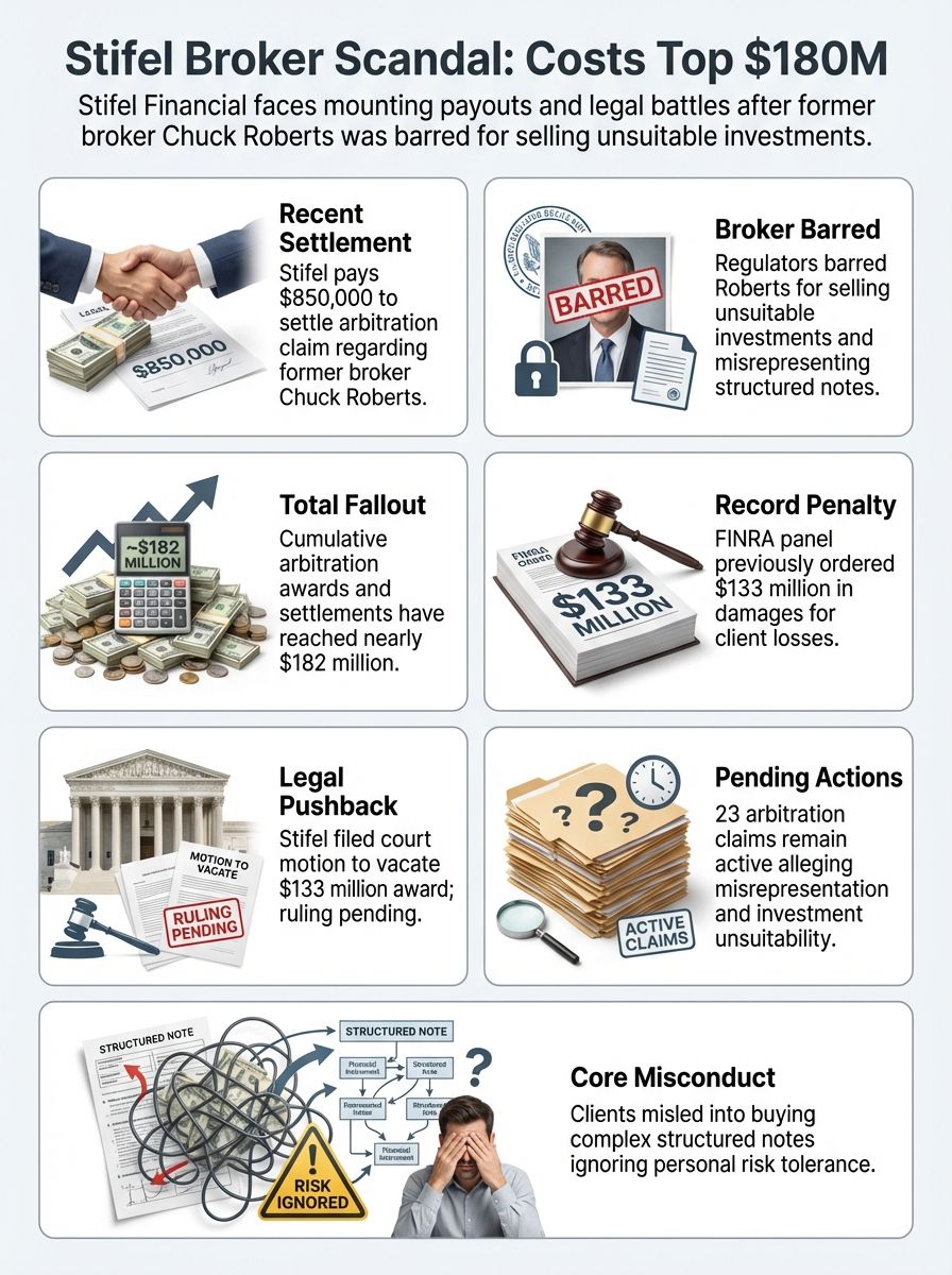 Stifel $850K Settlement Deepens Fallout From Broker Scandal Amid New Lawsuits